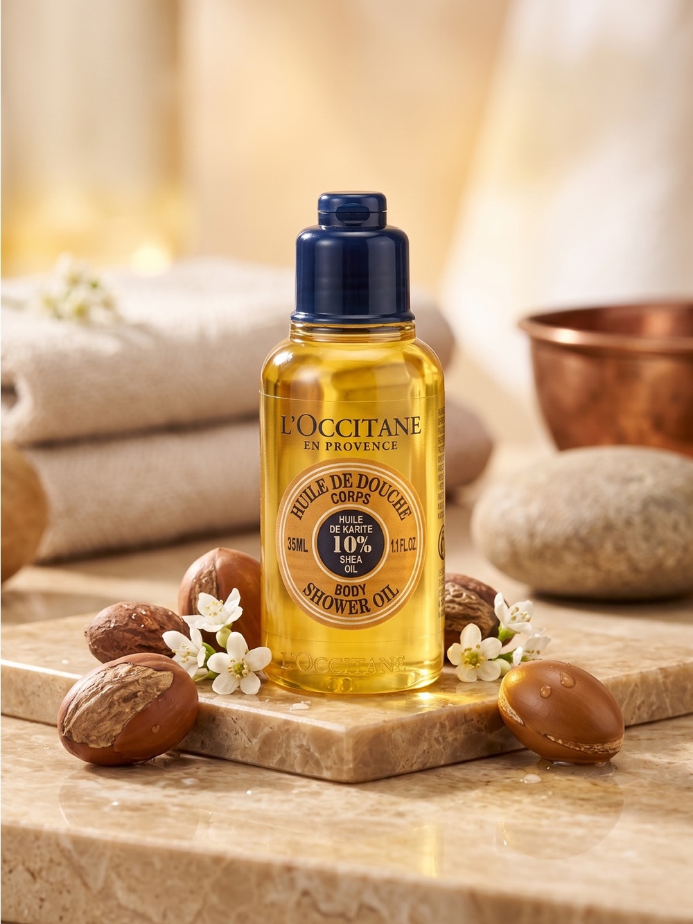 L’Occitane Shea 10% Body Shower Oil 35ml Travel Size New